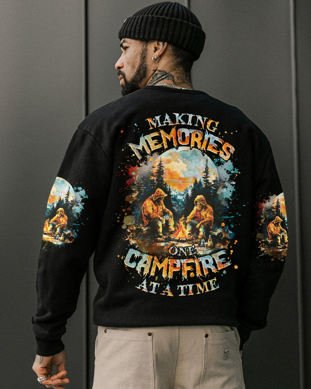  MAKING MEMORIES ONE CAMPFIRE AT A TIME BIGFOOT ALL OVER PRINT - TLNZ2509243