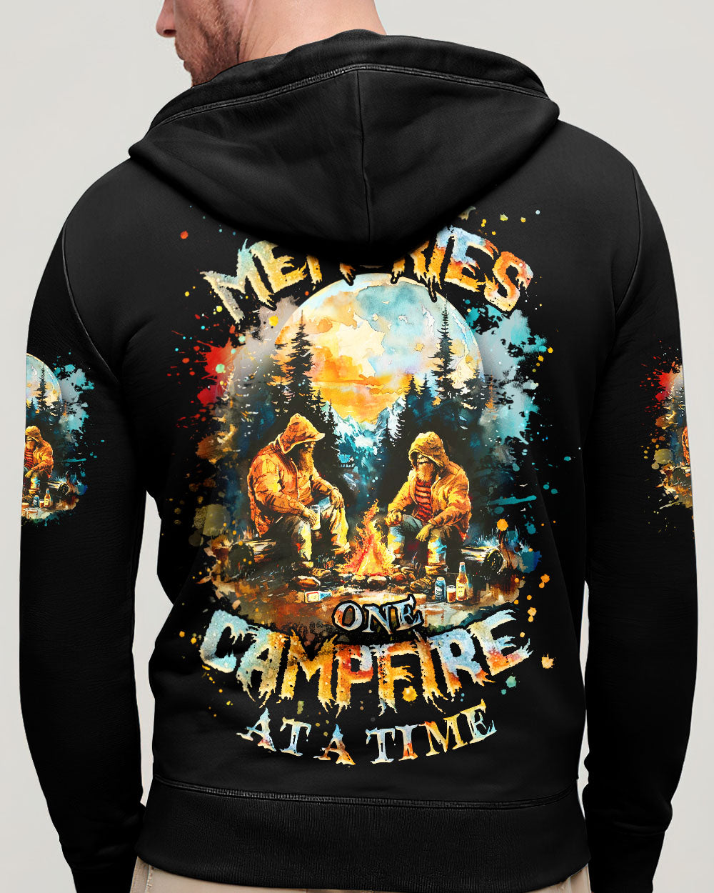  MAKING MEMORIES ONE CAMPFIRE AT A TIME BIGFOOT ALL OVER PRINT - TLNZ2509243