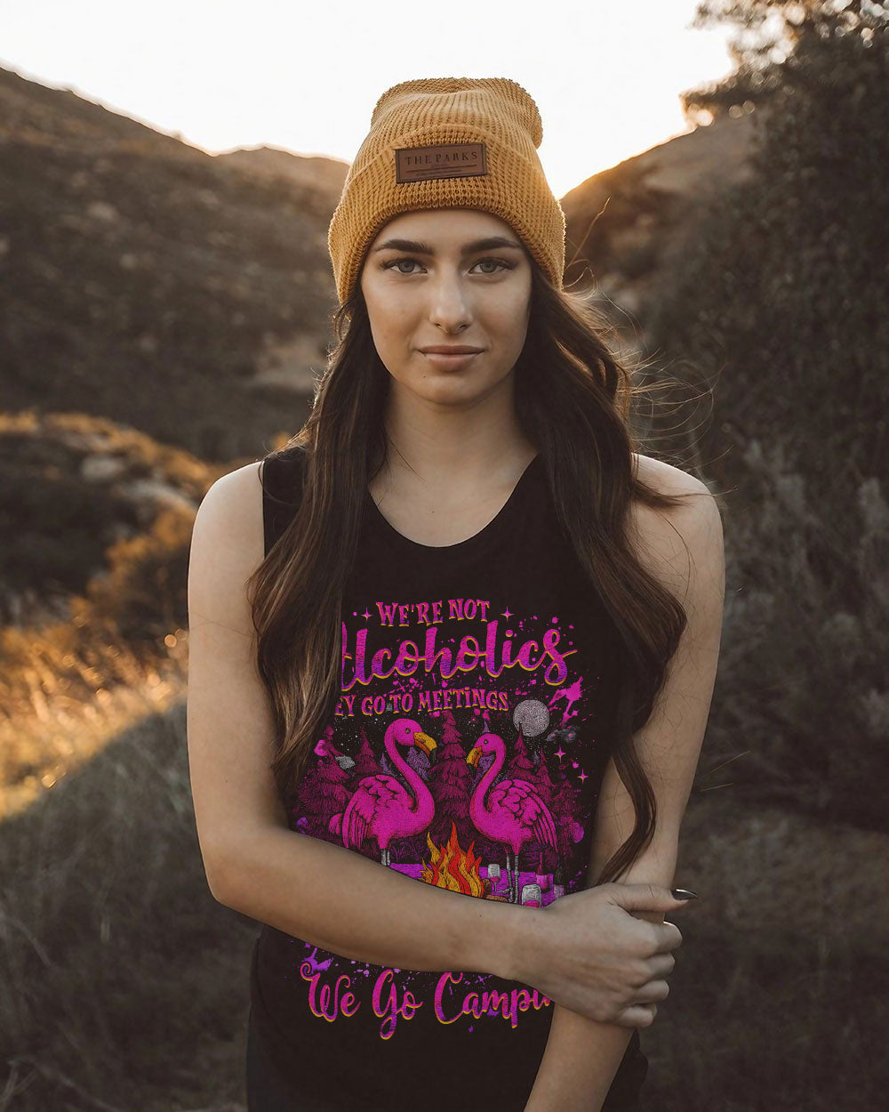 WE GO CAMPING FLAMINGO ALL OVER PRINT - TLNZ2708253