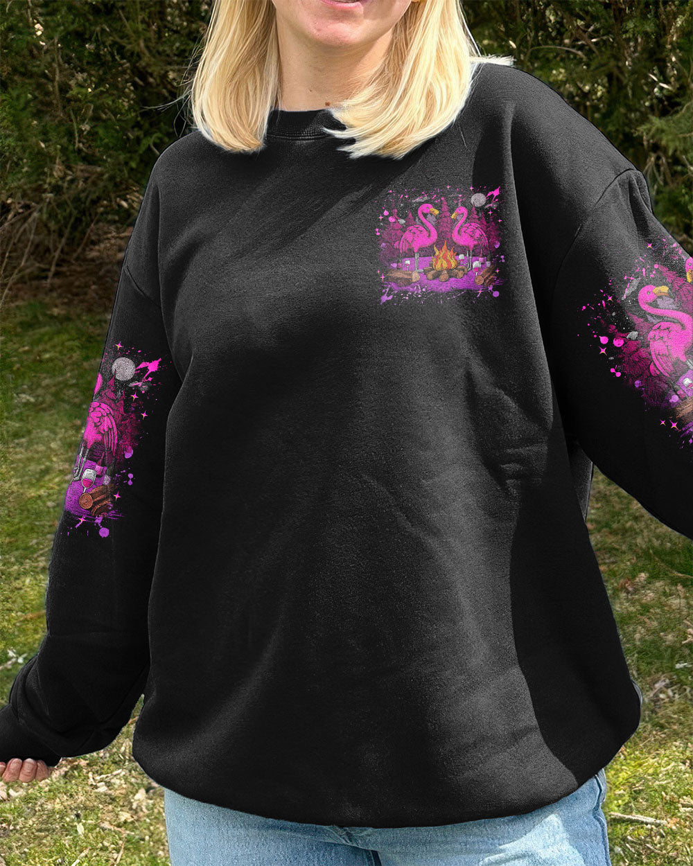 WE GO CAMPING FLAMINGO ALL OVER PRINT - TLNZ2708253