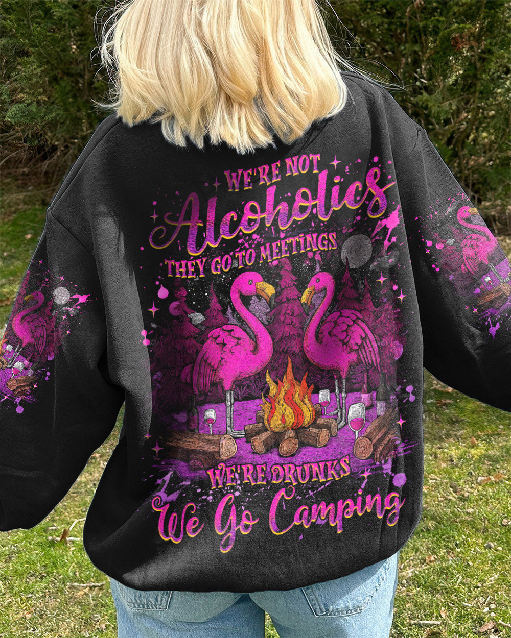 WE GO CAMPING FLAMINGO ALL OVER PRINT - TLNZ2708253