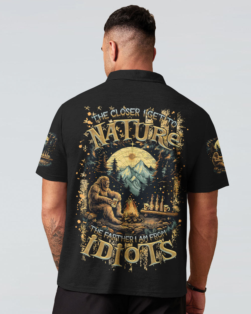 THE CLOSER I GET TO NATURE BIGFOOT COMPASS ALL OVER PRINT - TLNZ2908244