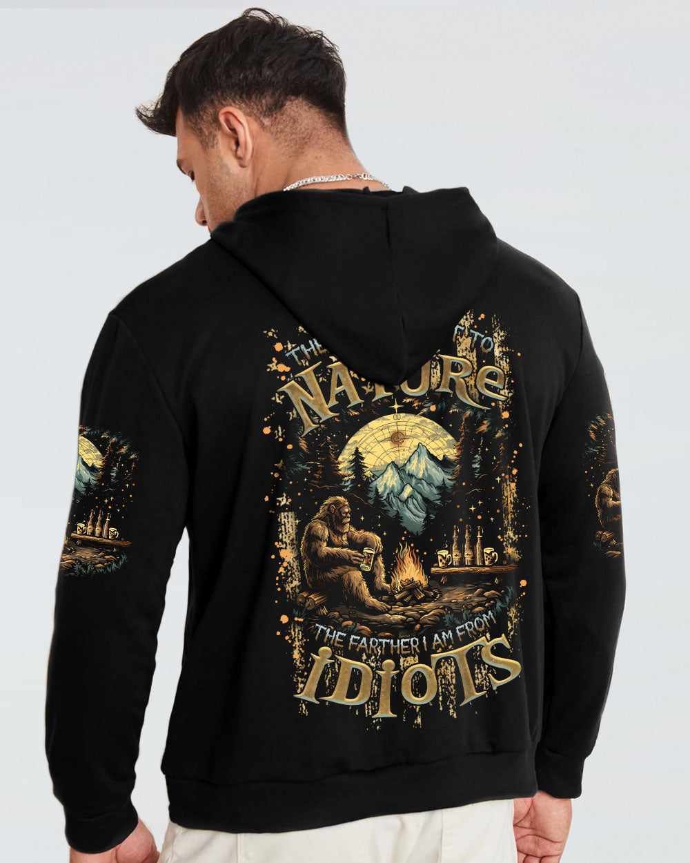 THE CLOSER I GET TO NATURE BIGFOOT COMPASS ALL OVER PRINT - TLNZ2908244