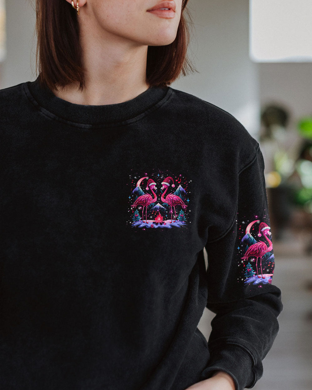 MAKING MEMORIES ONE CAMPFIRE AT A TIME FLAMINGO CHRISTMAS  ALL OVER PRINT - TLNZ3110242