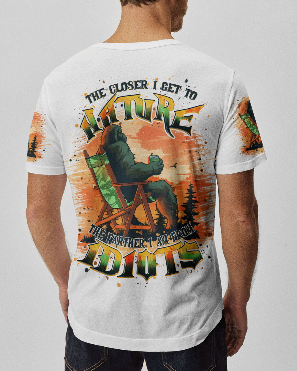 THE CLOSER I GET TO NATURE BIGFOOT ALL OVER PRINT - TLPQ0111241