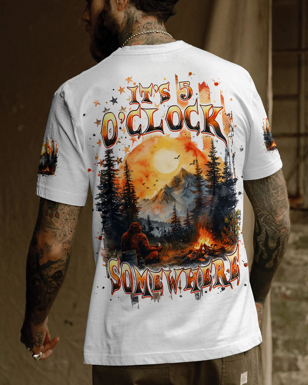 IT'S 5 O'CLOCK SOMEWHERE BIGFOOT ALL OVER PRINT - TLPQ0410241