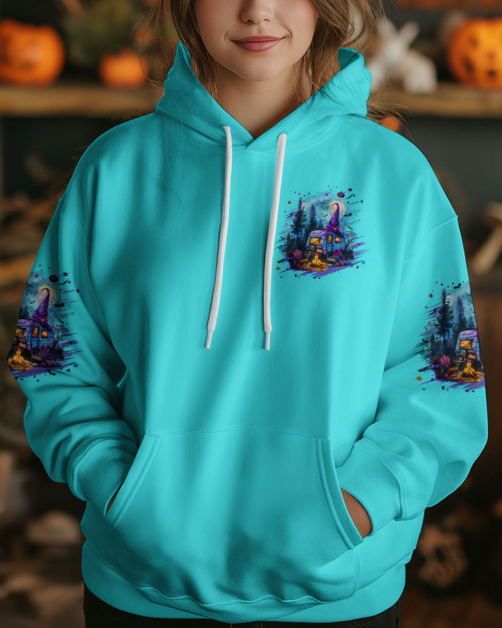 MY BROOM BROKE SO NOW HALLOWEEN CAMPING ALL OVER PRINT - TLPQ0908244