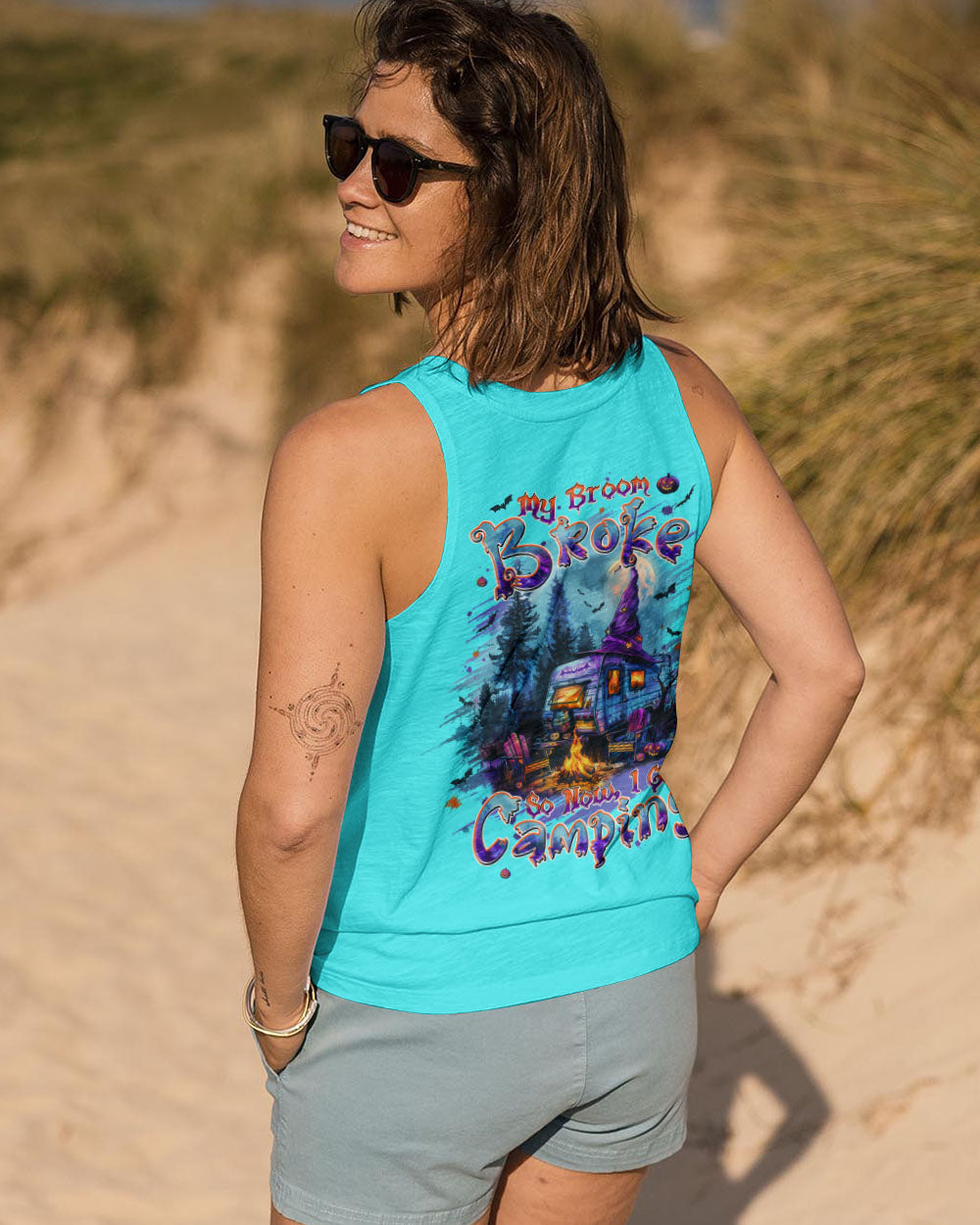 MY BROOM BROKE SO NOW HALLOWEEN CAMPING ALL OVER PRINT - TLPQ0908244