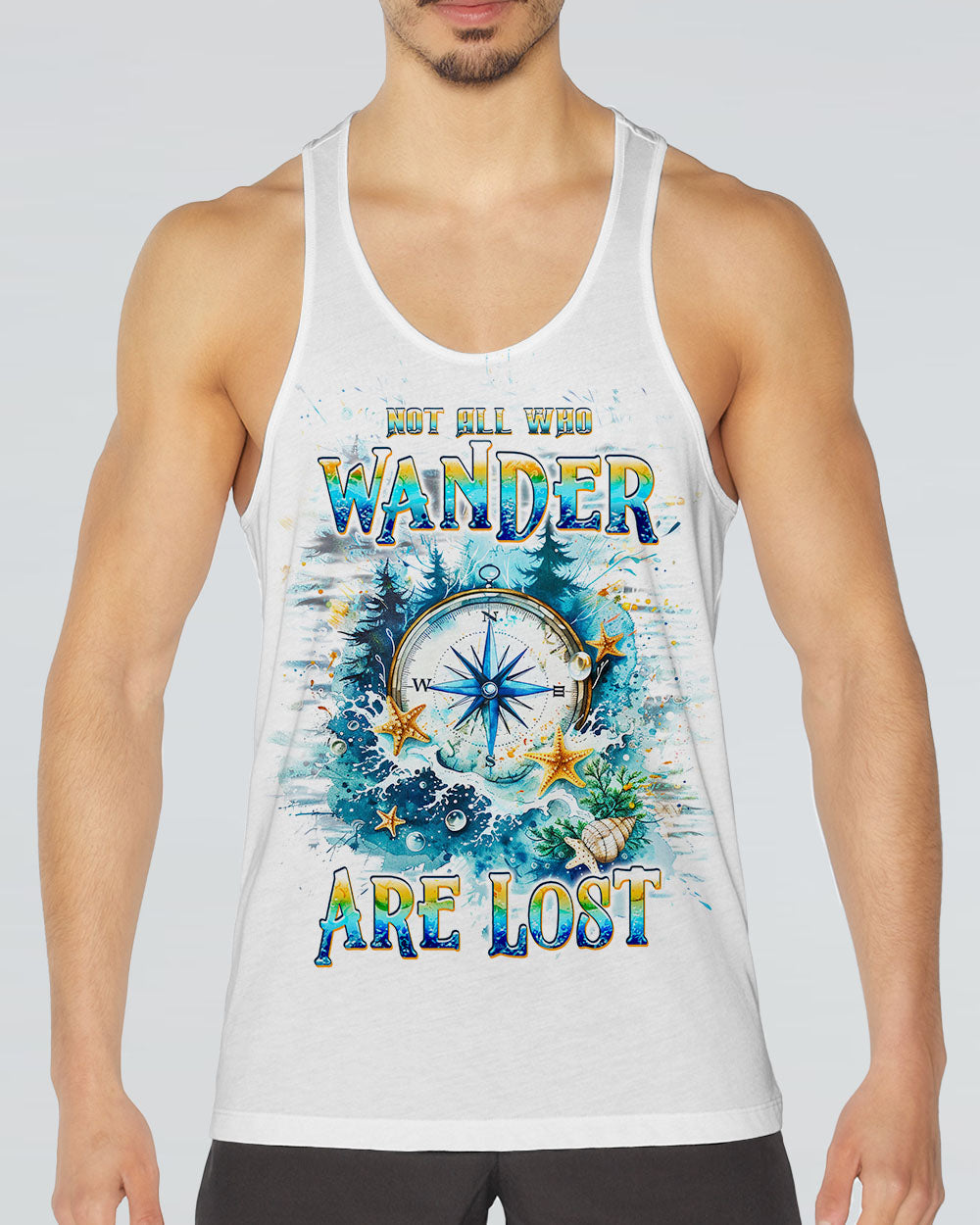NOT ALL WHO WANDER ARE LOST COMPASS ALL OVER PRINT - TLPQ0909242