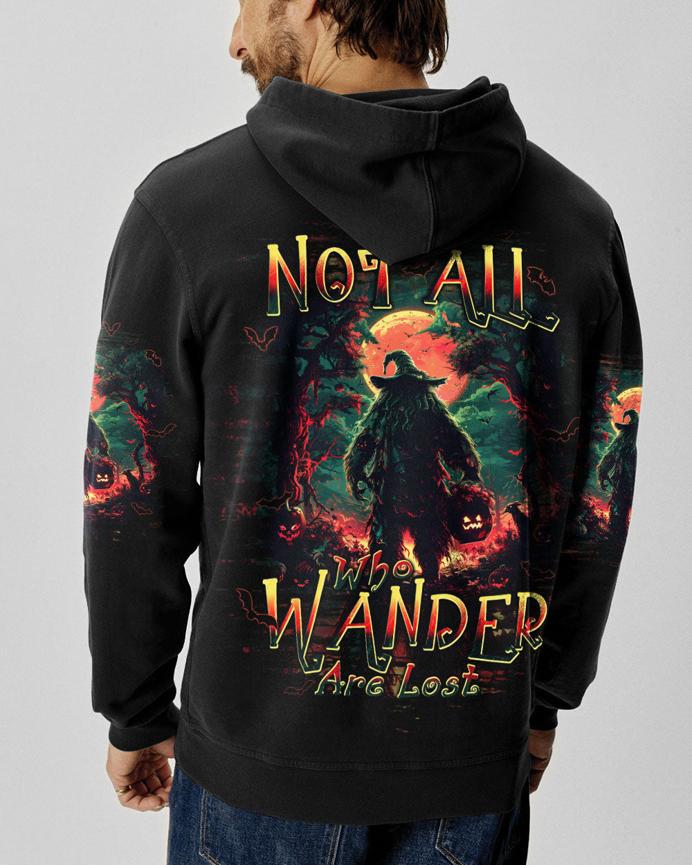 NOT ALL WHO WANDER ARE LOST BIGFOOT HALLOWEEN ALL OVER PRINT - TLPQ1109244