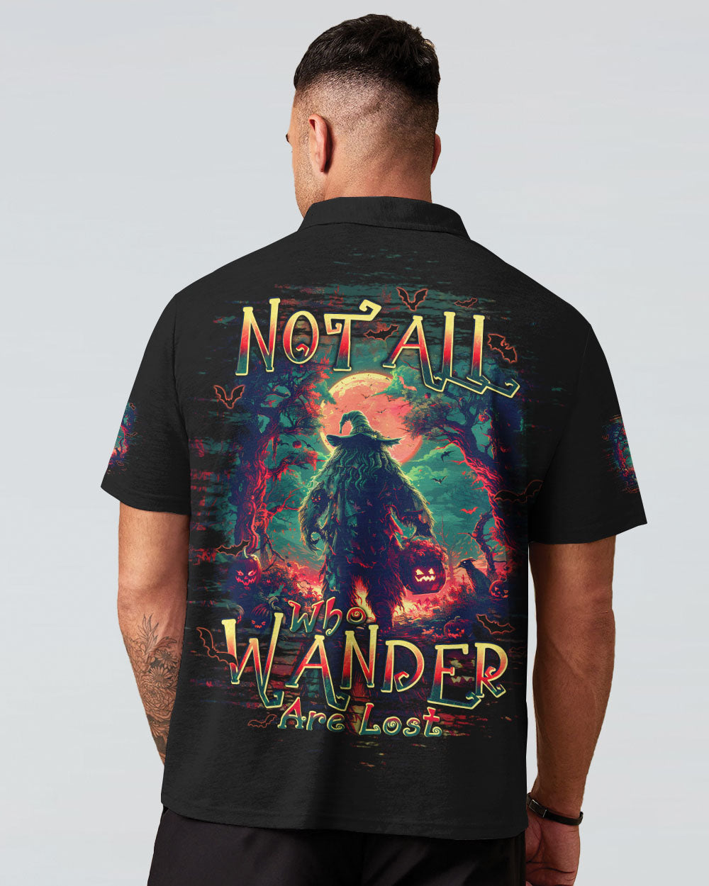 NOT ALL WHO WANDER ARE LOST BIGFOOT HALLOWEEN ALL OVER PRINT - TLPQ1109244