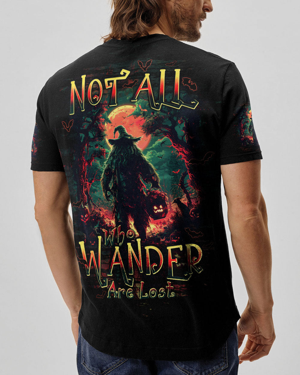 NOT ALL WHO WANDER ARE LOST BIGFOOT HALLOWEEN ALL OVER PRINT - TLPQ1109244