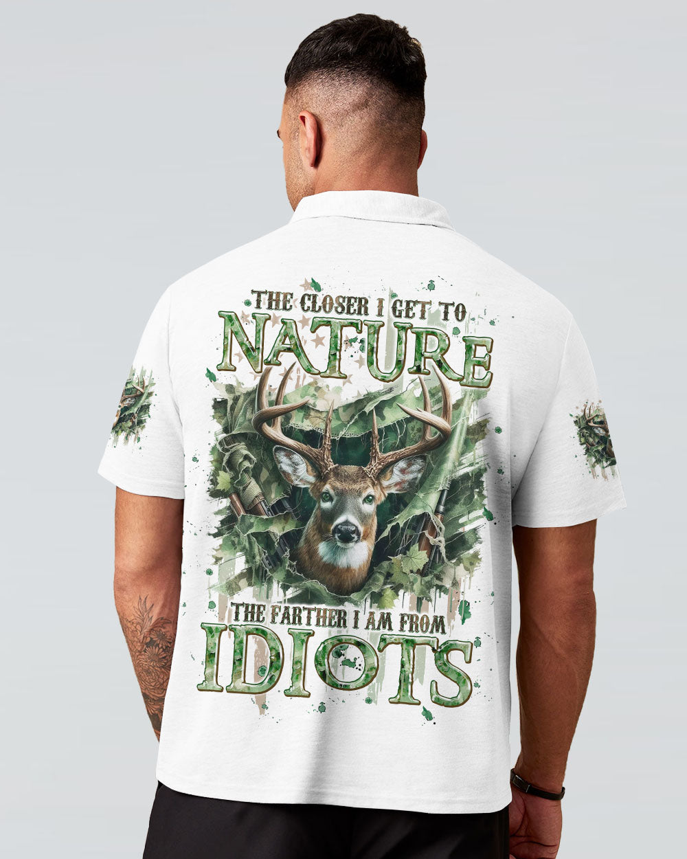 THE CLOSER I GET TO NATURE DEER HUNTING ALL OVER PRINT - TLPQ1807242