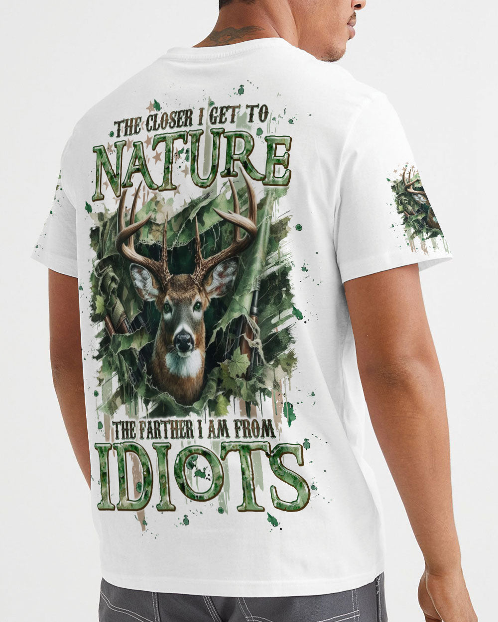 THE CLOSER I GET TO NATURE DEER HUNTING ALL OVER PRINT - TLPQ1807242