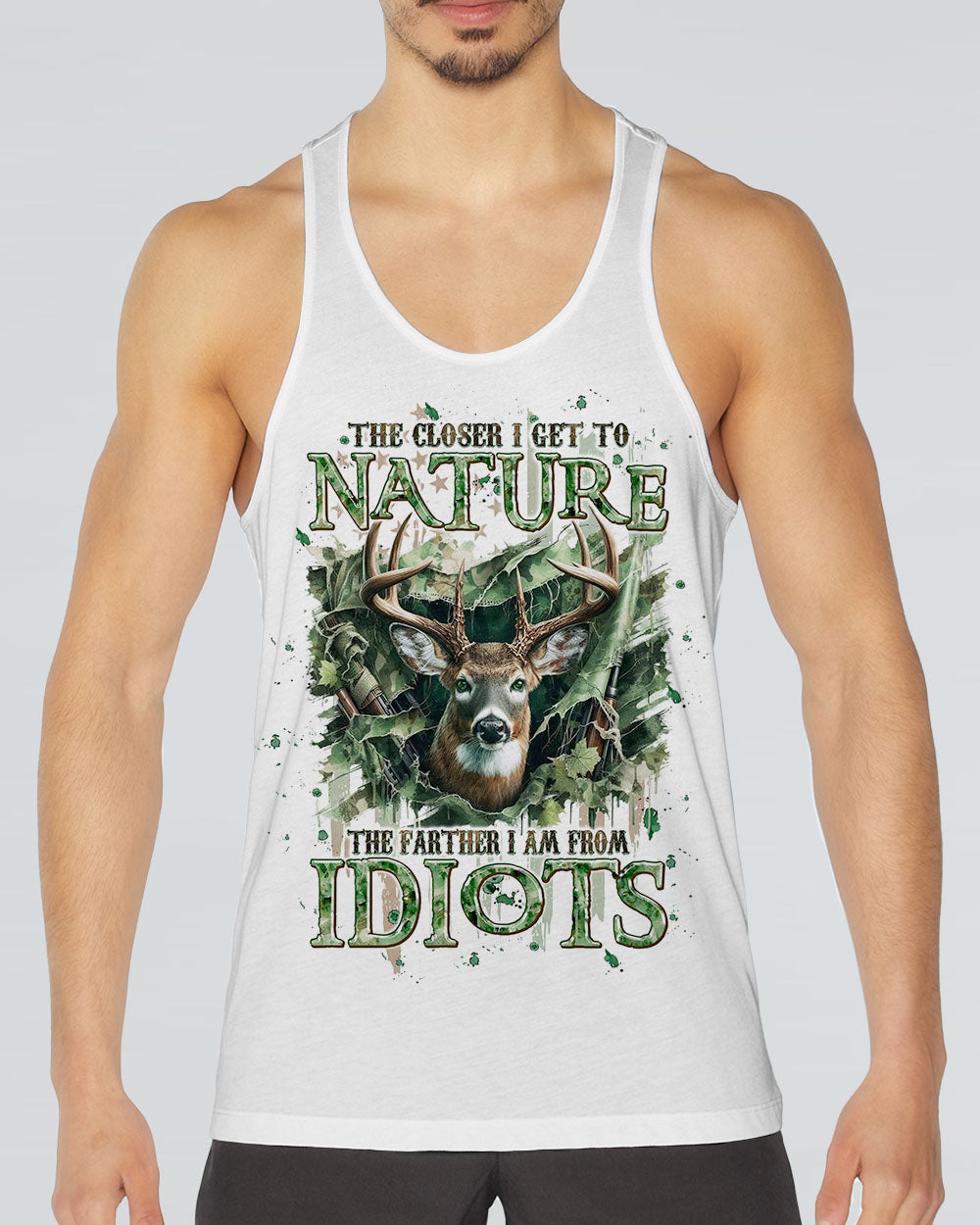 THE CLOSER I GET TO NATURE DEER HUNTING ALL OVER PRINT - TLPQ1807242