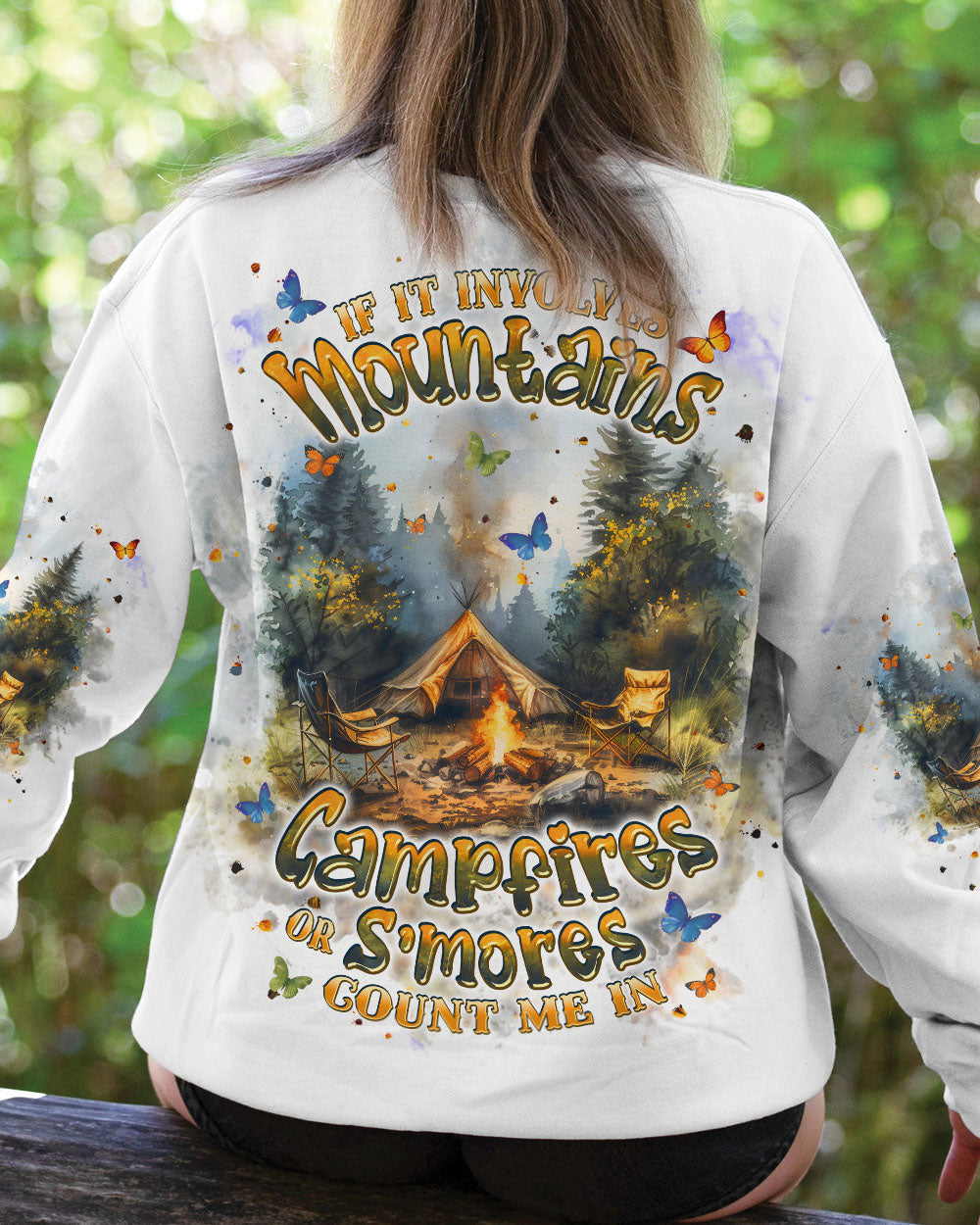 IF IT INVOLVES MOUNTAINS CAMPFIRES ALL OVER PRINT - TLPQ1909241