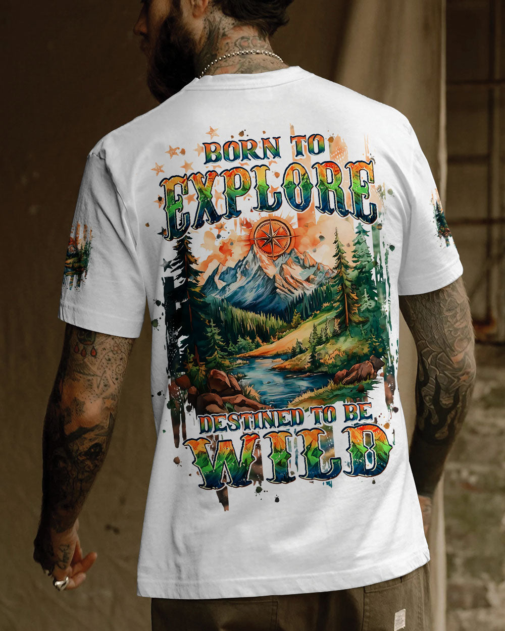 BORN TO EXPLORE DESTINED TO BE WILD ALL OVER PRINT - TLPQ2109242