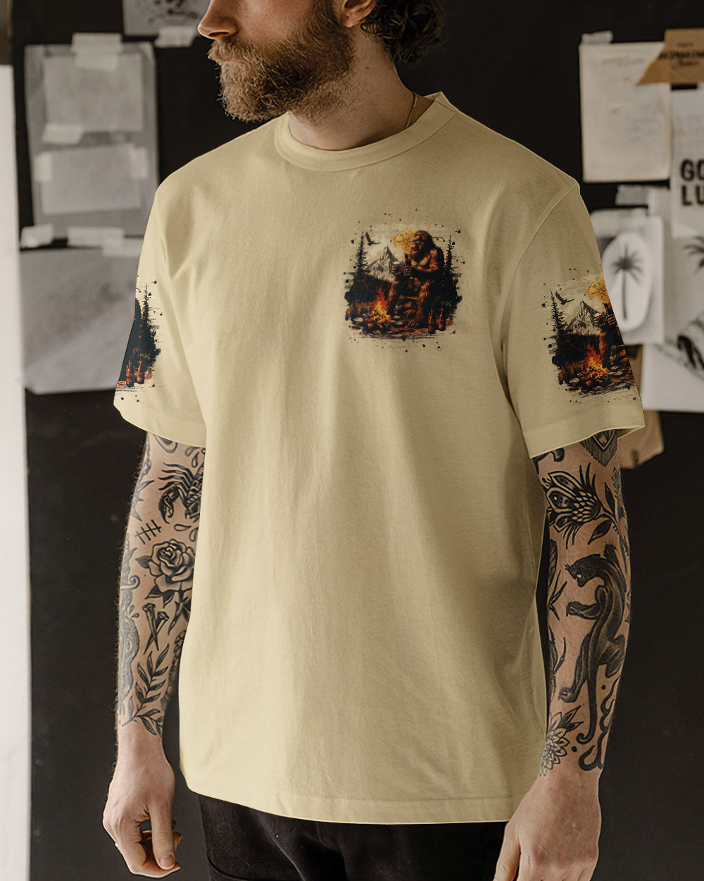 THE CLOSER I GET TO NATURE BIGFOOT ALL OVER PRINT - TLPQ2410241