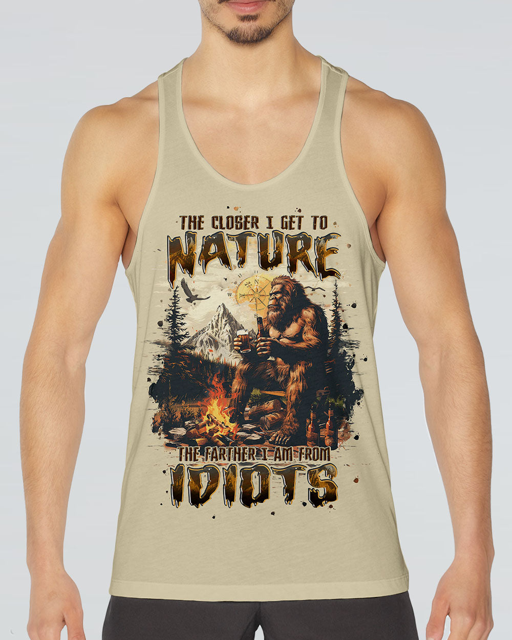  THE CLOSER I GET TO NATURE BIGFOOT ALL OVER PRINT - TLPQ2410241