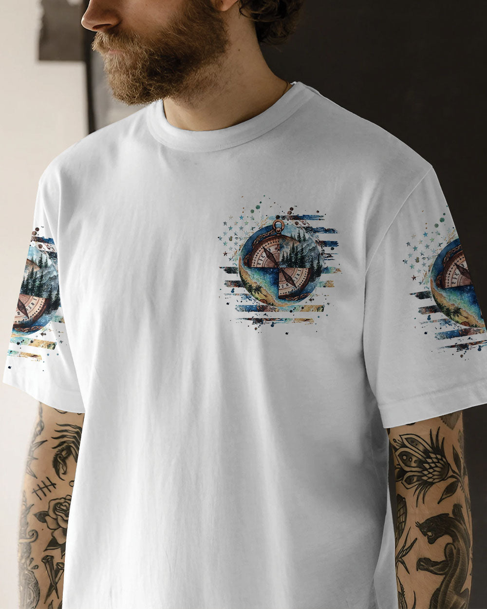 ALWAYS TAKE THE SCENIC ROUTE COMPASS ALL OVER PRINT - TLPQ2706245