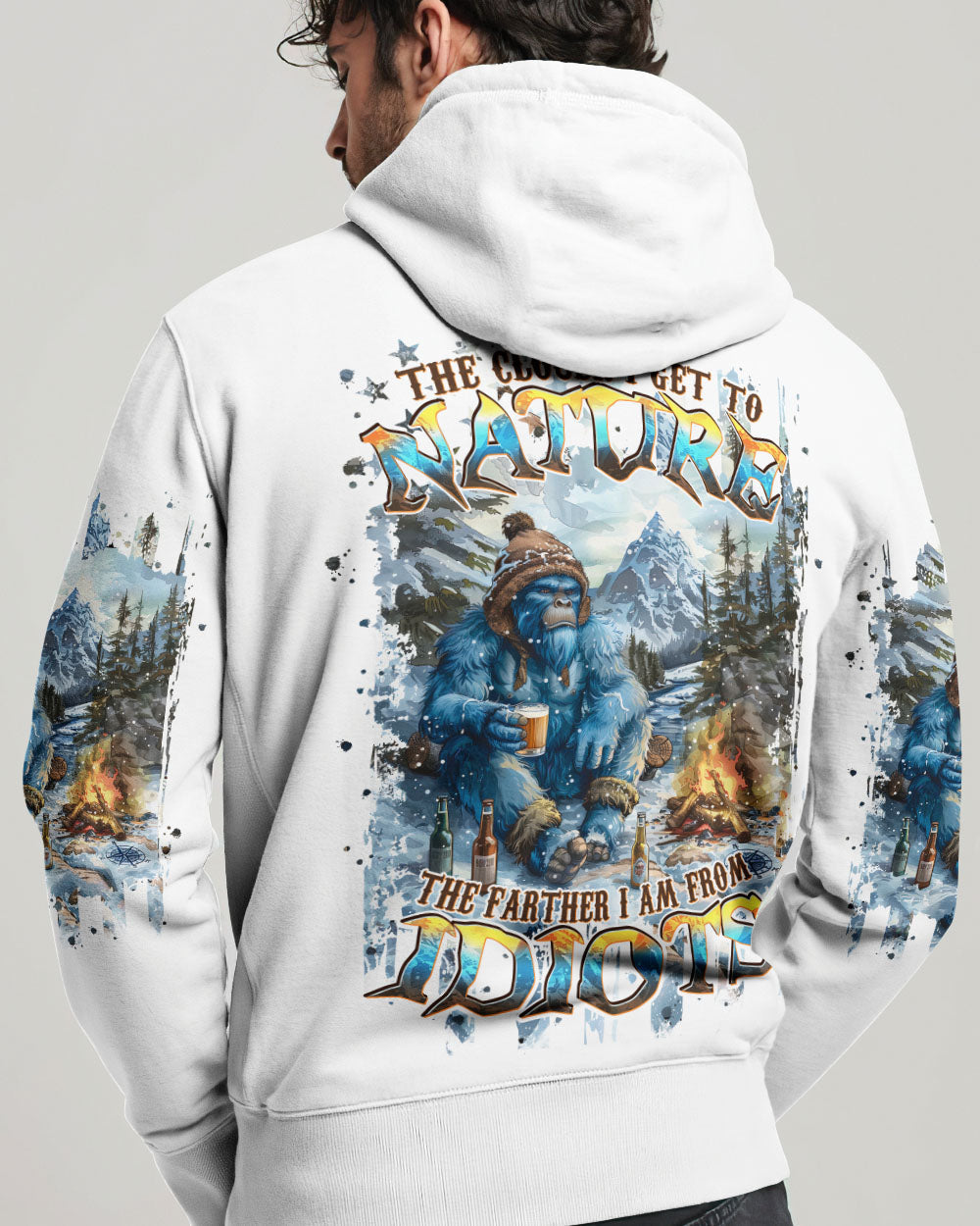 THE CLOSER I GET TO NATURE BIGFOOT ALL OVER PRINT - TLPQ2810243
