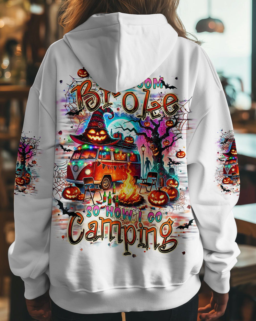 MY BROOM BROKE SO NOW HALLOWEEN CAMPING ALL OVER PRINT - TLPQ2908243