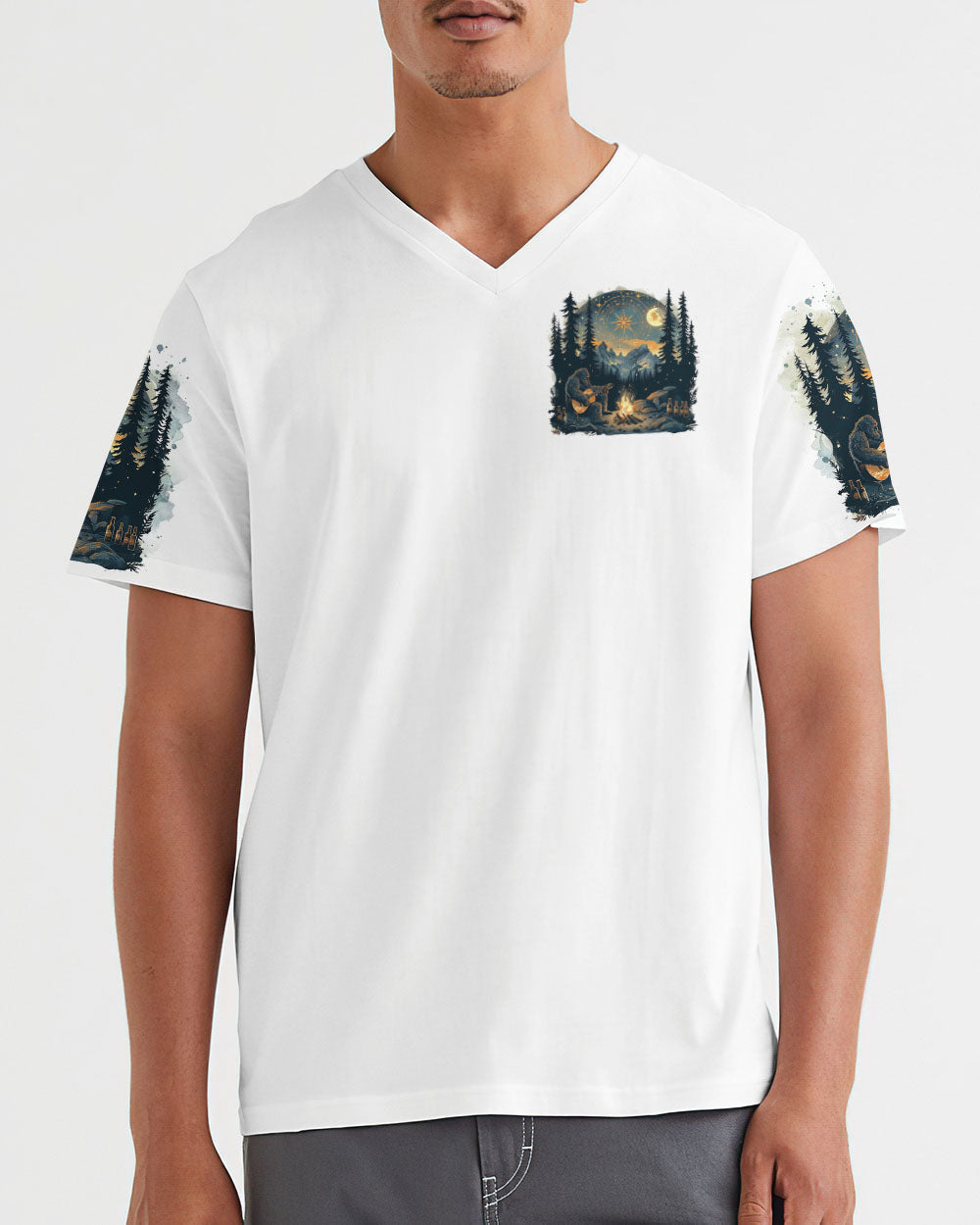 NOT ALL WHO WANDER ARE LOST BIGFOOT COMPASS ALL OVER PRINT  - TLTR0212242