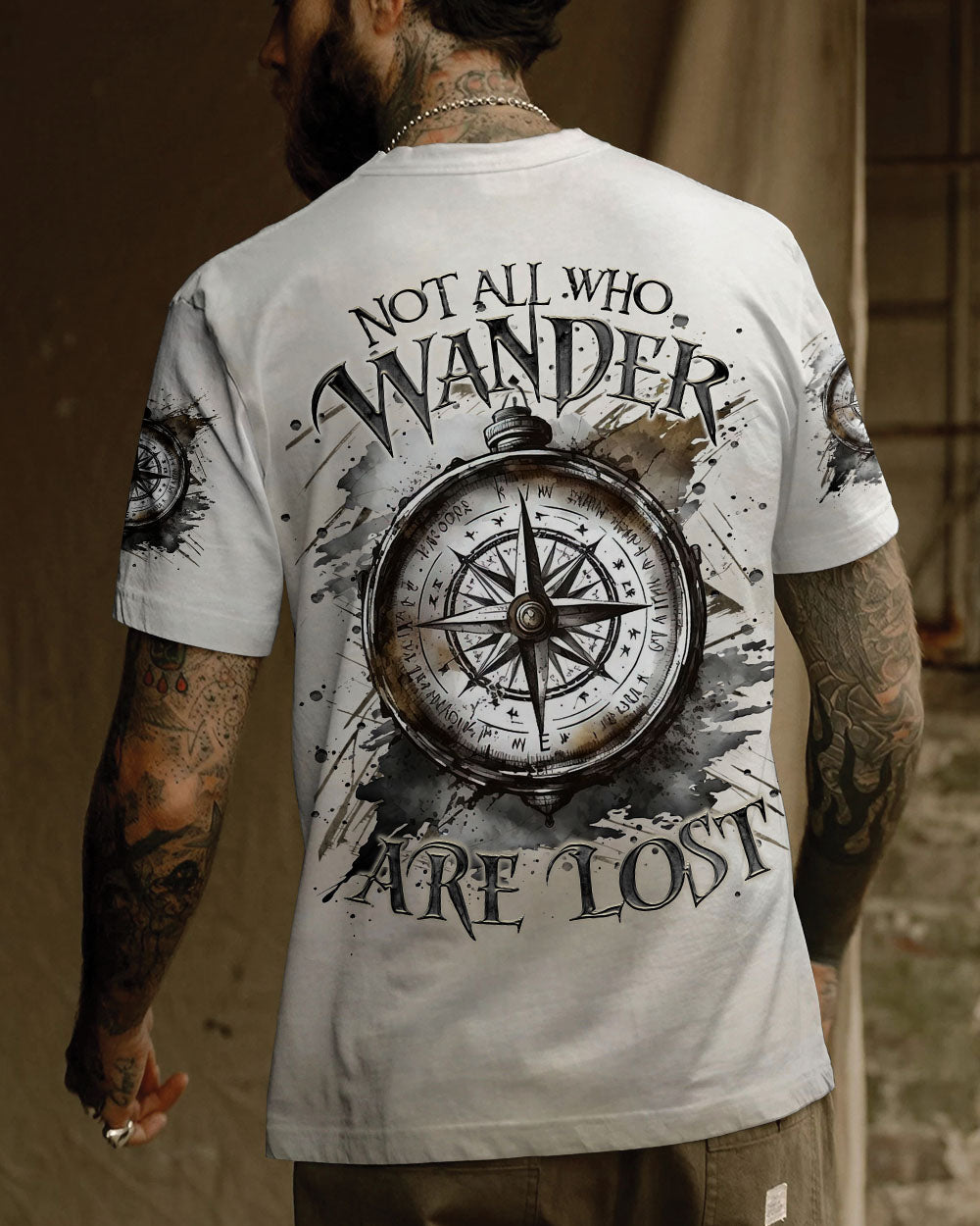 NOT ALL WHO WANDER ARE LOST COMPASS ALL OVER PRINT - TLTR0503253