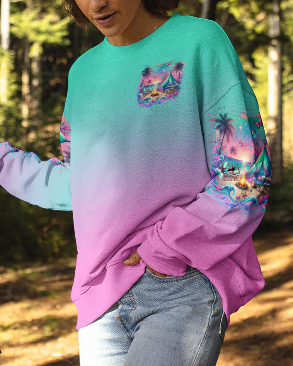 MAKING MEMORIES ONE CAMPFIRE AT A TIME BEACH ALL OVER PRINT - TLTR0507242