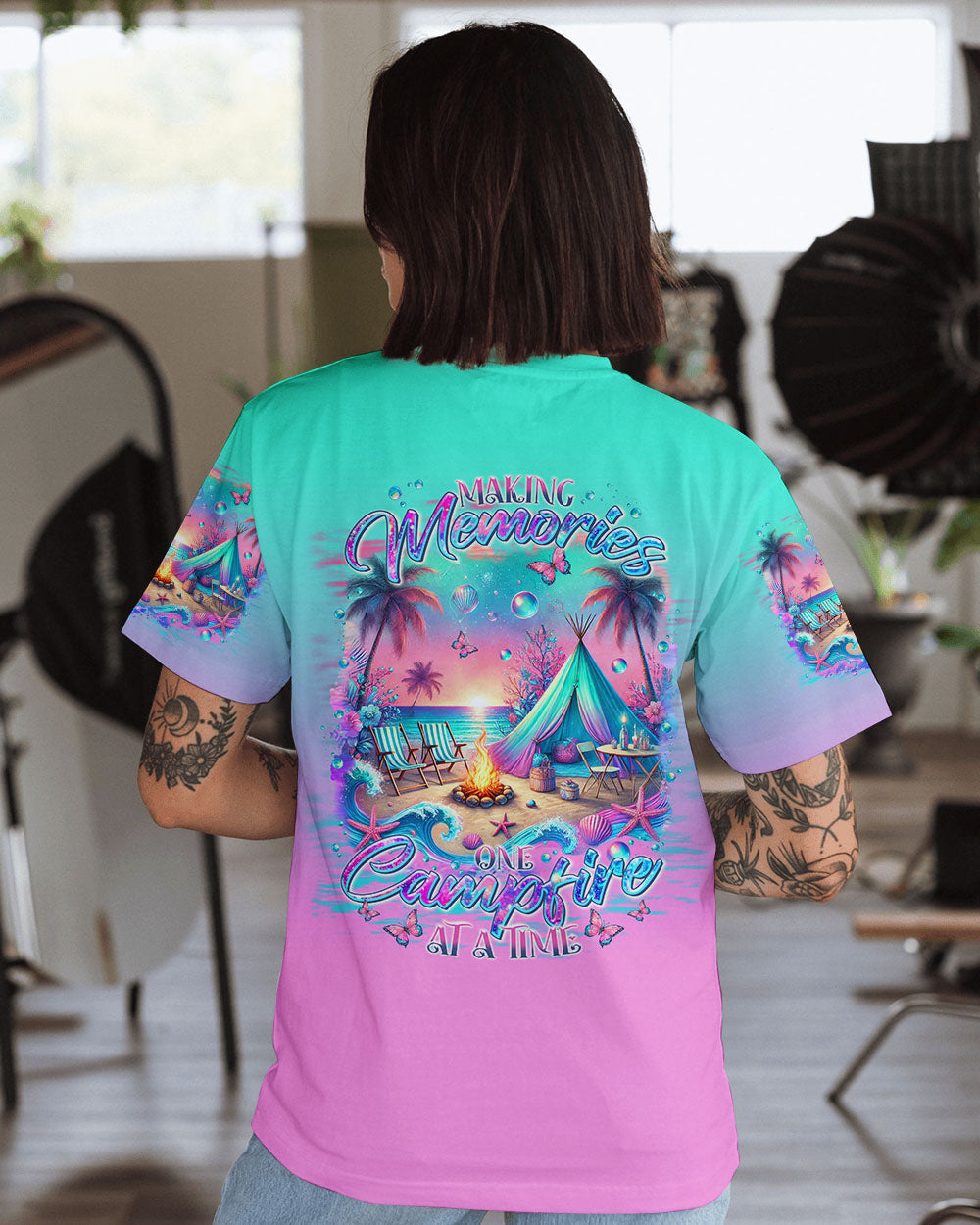 MAKING MEMORIES ONE CAMPFIRE AT A TIME BEACH ALL OVER PRINT - TLTR0507242