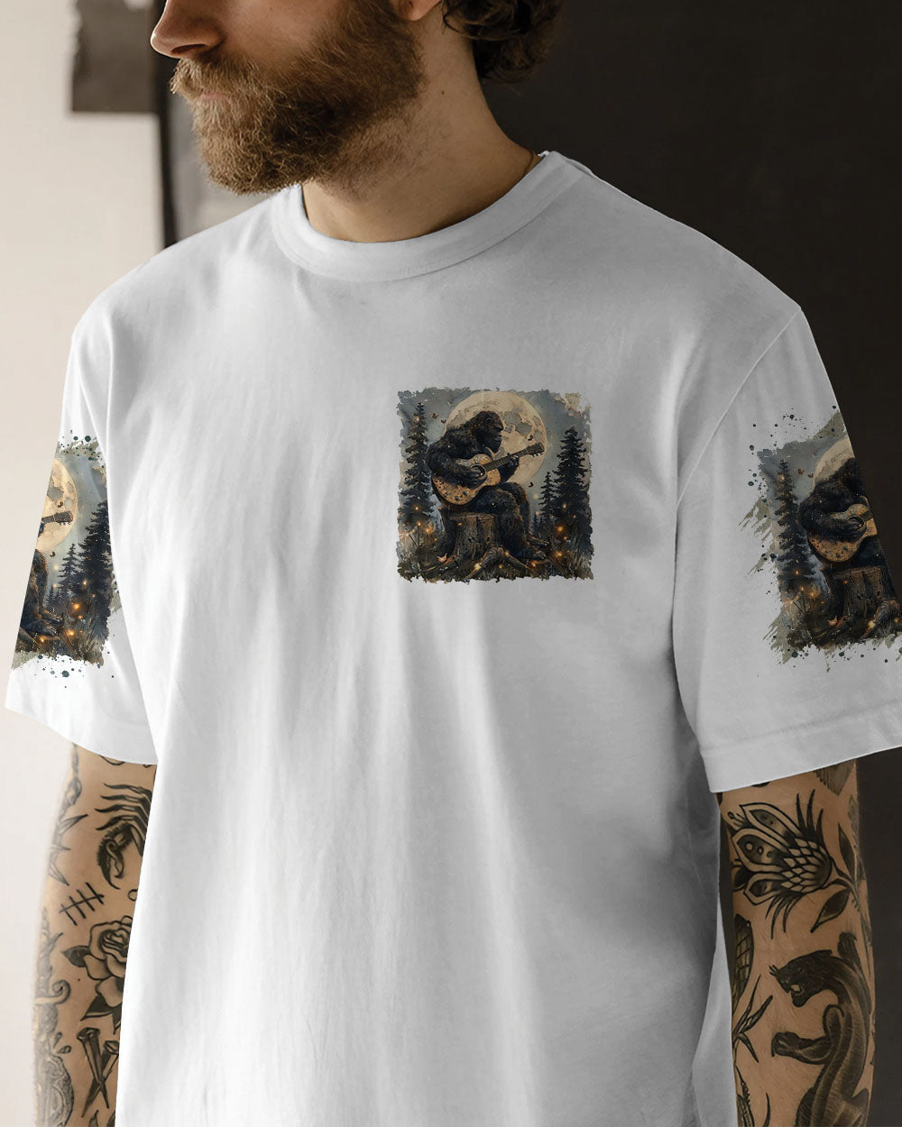 THE CLOSER I GET TO NATURE BIGFOOT GUITAR ALL OVER PRINT - TLTR0508244