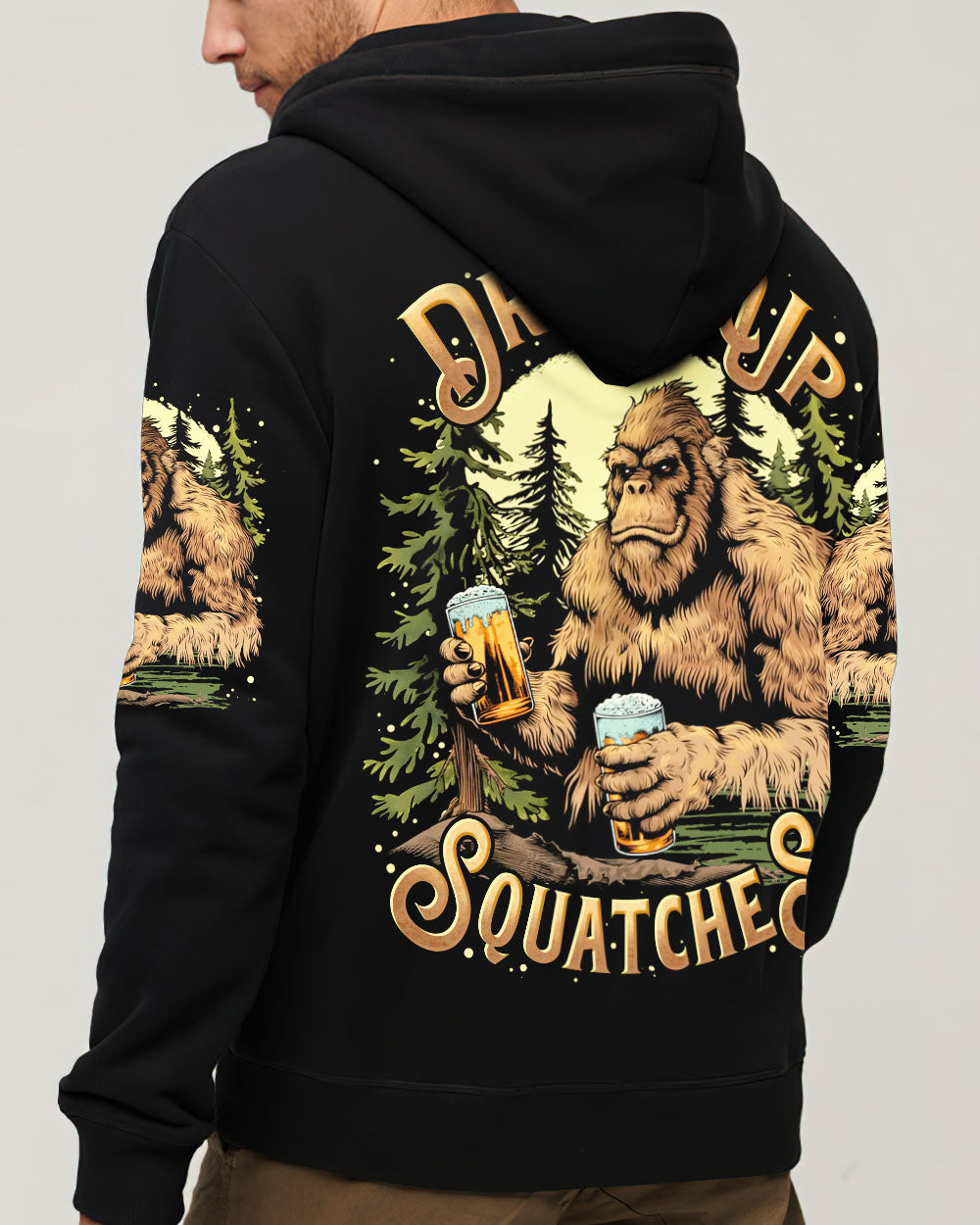DRINK UP SQUATCHES BIGFOOT ALL OVER PRINT - TLTR0509252