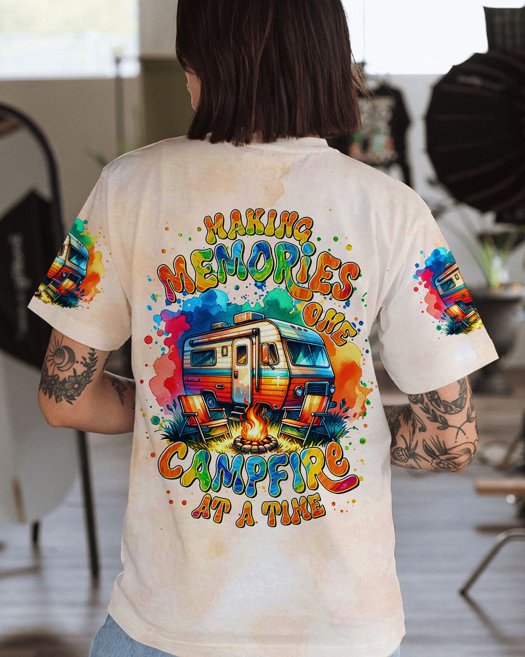 MAKING MEMORIES ONE CAMPFIRE AT A TIME ALL OVER PRINT - TLTR0509254
