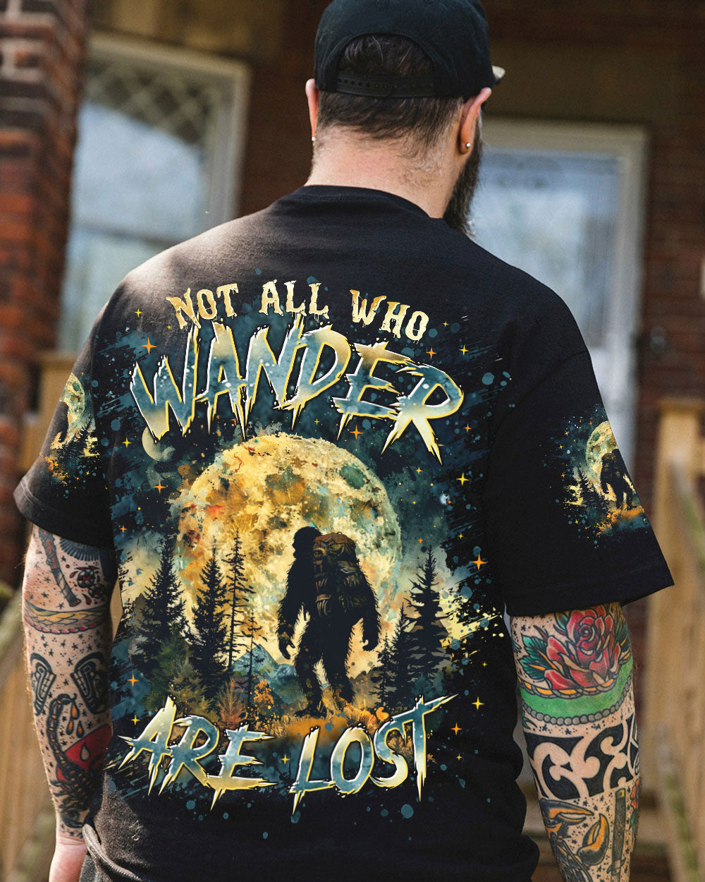 NOT ALL WHO WANDER ARE LOST BIGFOOT ALL OVER PRINT - TLTR0601252