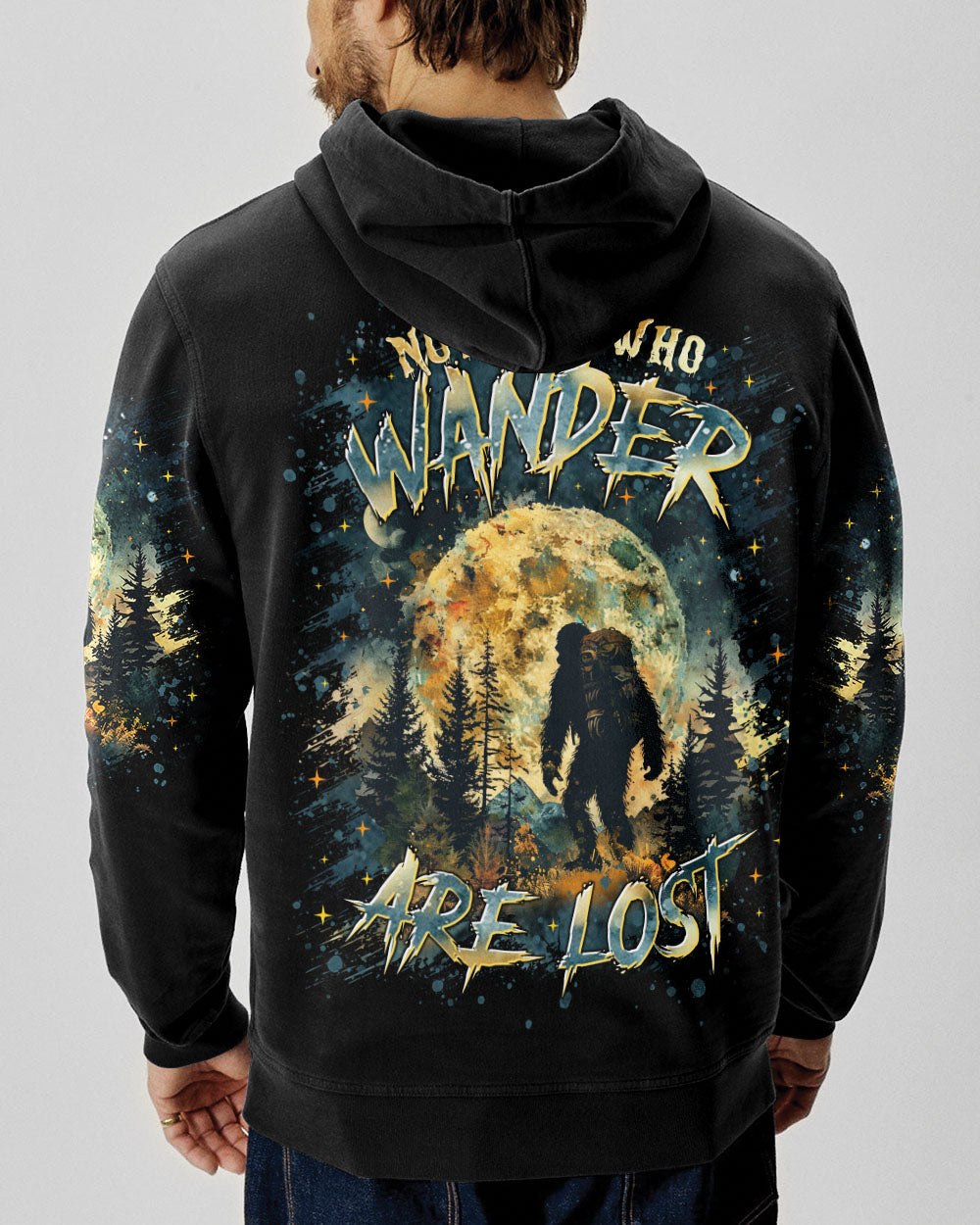 NOT ALL WHO WANDER ARE LOST BIGFOOT ALL OVER PRINT - TLTR0601252