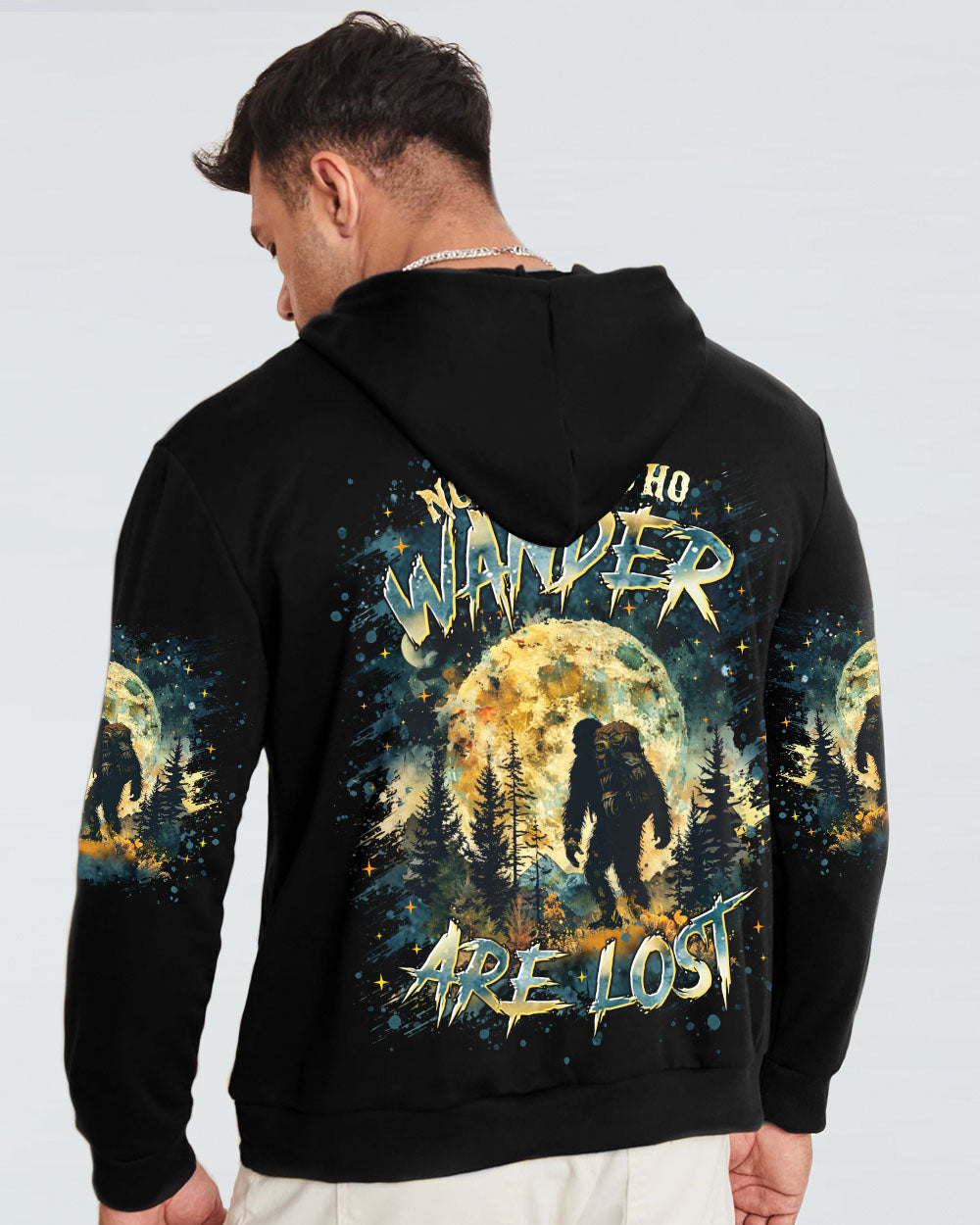 NOT ALL WHO WANDER ARE LOST BIGFOOT ALL OVER PRINT - TLTR0601252
