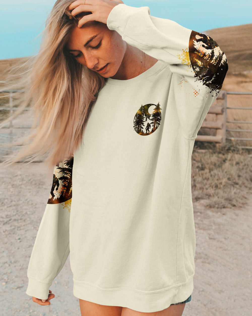 NOT ALL WHO WANDER ARE LOST BIGFOOT MOON ALL OVER PRINT - TLTR0611241