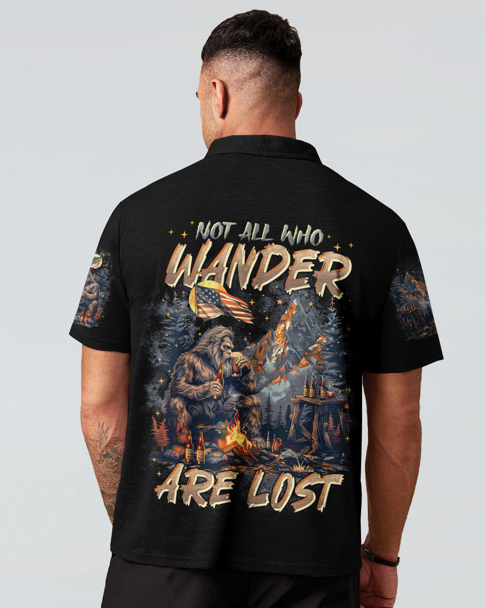 NOT ALL WHO WANDER ARE LOST BIGFOOT ALL OVER PRINT - TLTR0805251