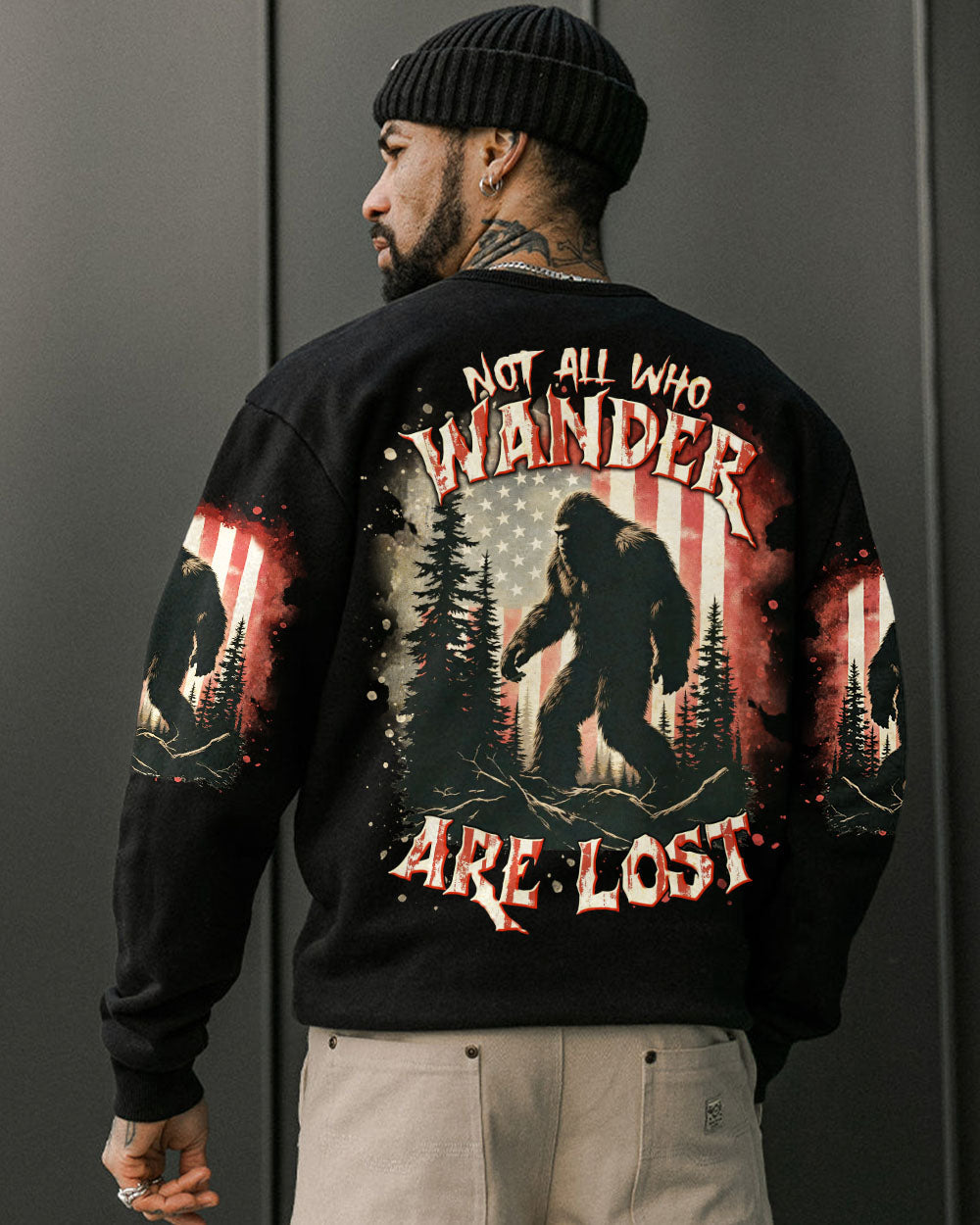 NOT ALL WHO WANDER ARE LOST BIGFOOT ALL OVER PRINT - TLTR0905253