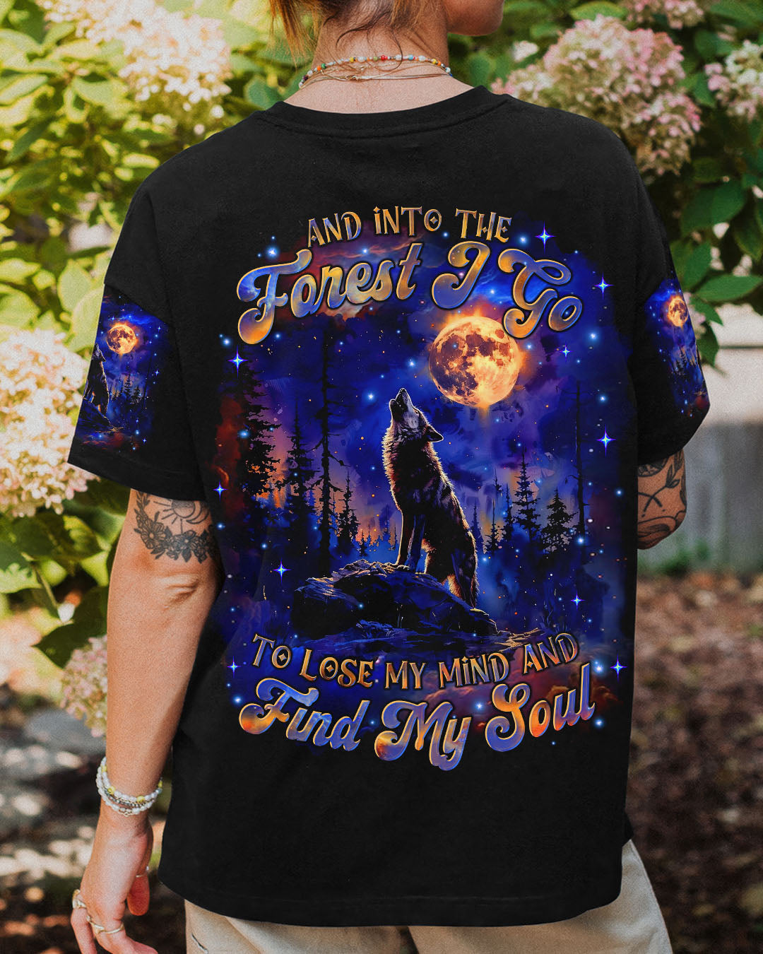 AND INTO THE FOREST I GO WOLF ALL OVER PRINT - TLTR0907252