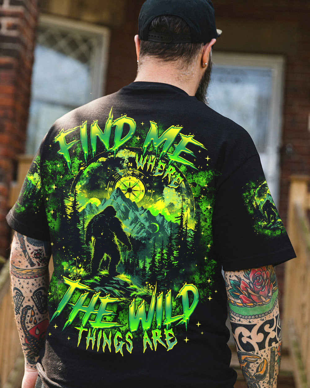 FIND ME WHERE THE WILD THINGS ARE BIGFOOT ALL OVER PRINT  - TLTR1103251