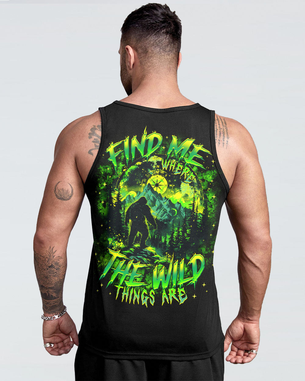 FIND ME WHERE THE WILD THINGS ARE BIGFOOT ALL OVER PRINT  - TLTR1103251