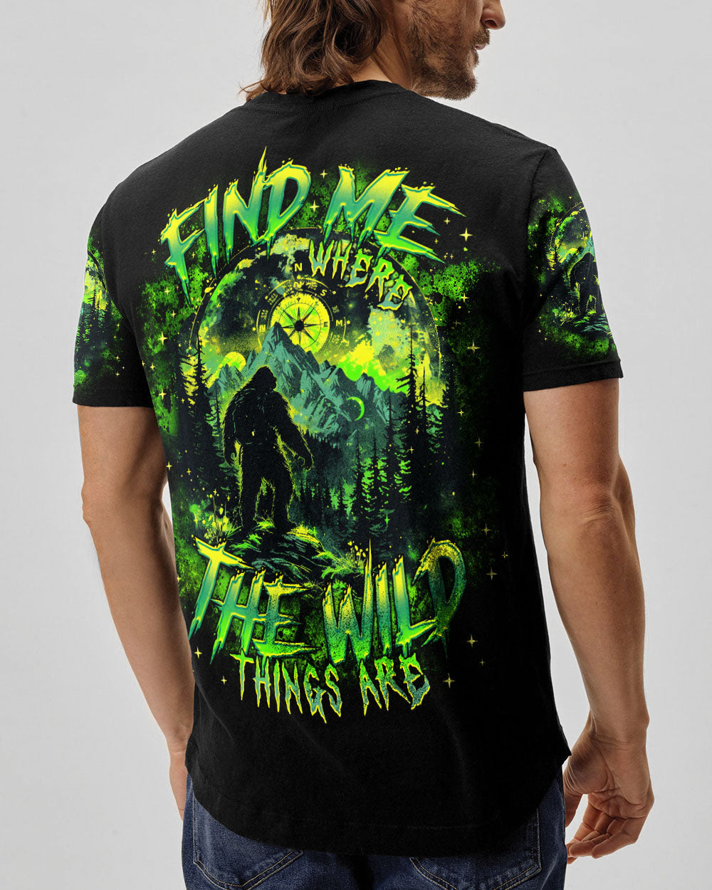 FIND ME WHERE THE WILD THINGS ARE BIGFOOT ALL OVER PRINT  - TLTR1103251