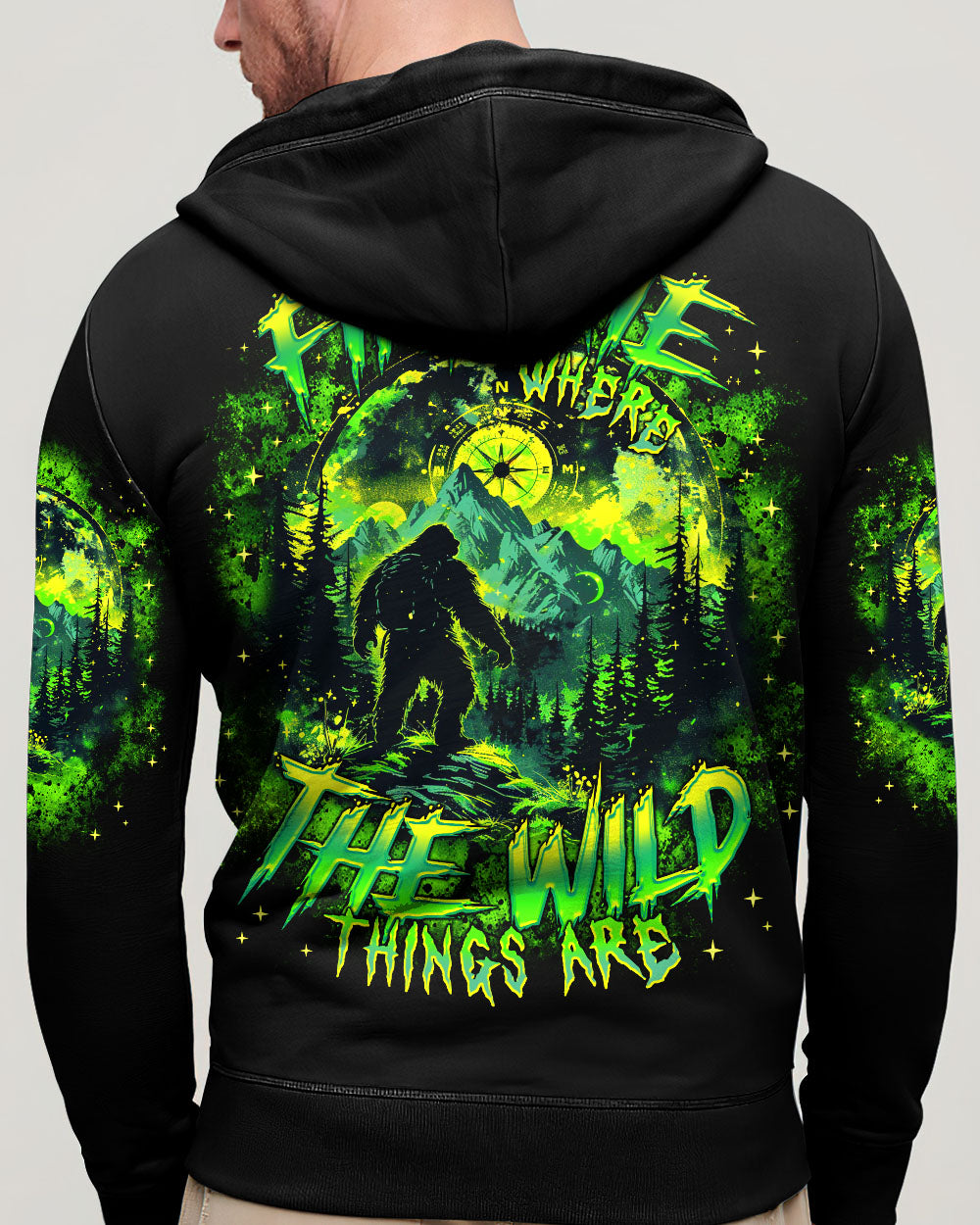 FIND ME WHERE THE WILD THINGS ARE BIGFOOT ALL OVER PRINT  - TLTR1103251