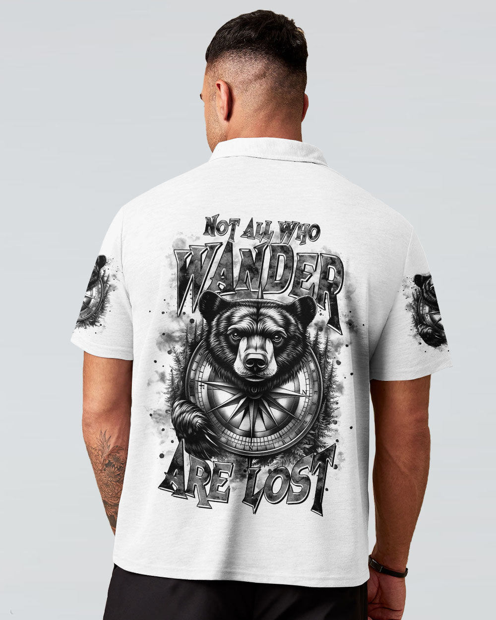 NOT ALL WHO WANDER ARE LOST BEAR COMPASS ALL OVER PRINT - TLTR1106252