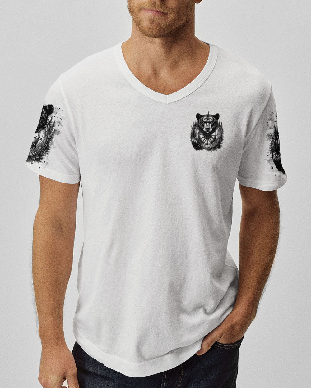 NOT ALL WHO WANDER ARE LOST BEAR COMPASS ALL OVER PRINT - TLTR1106252