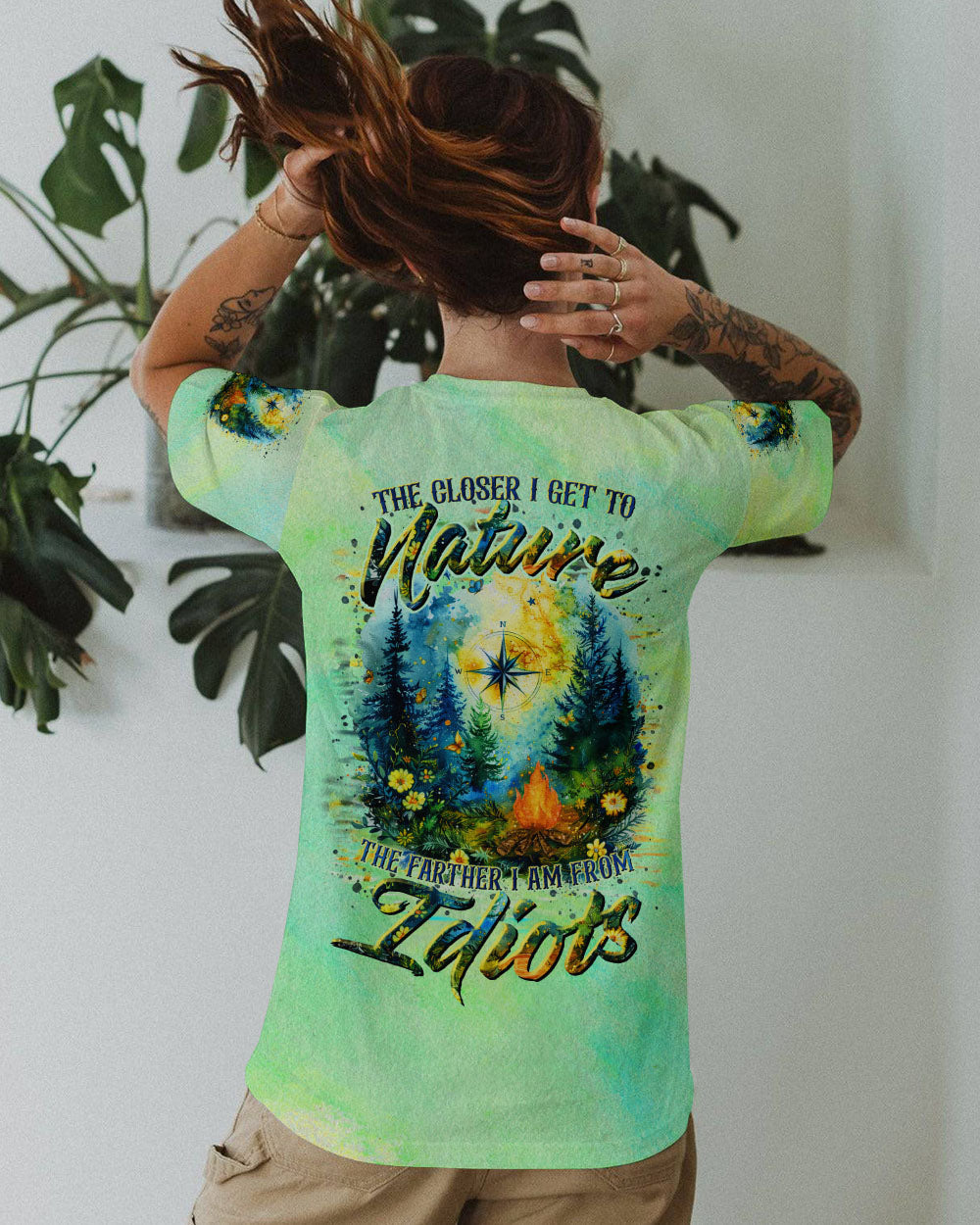 THE CLOSER I GET TO NATURE COMPASS ALL OVER PRINT - TLTR1208244