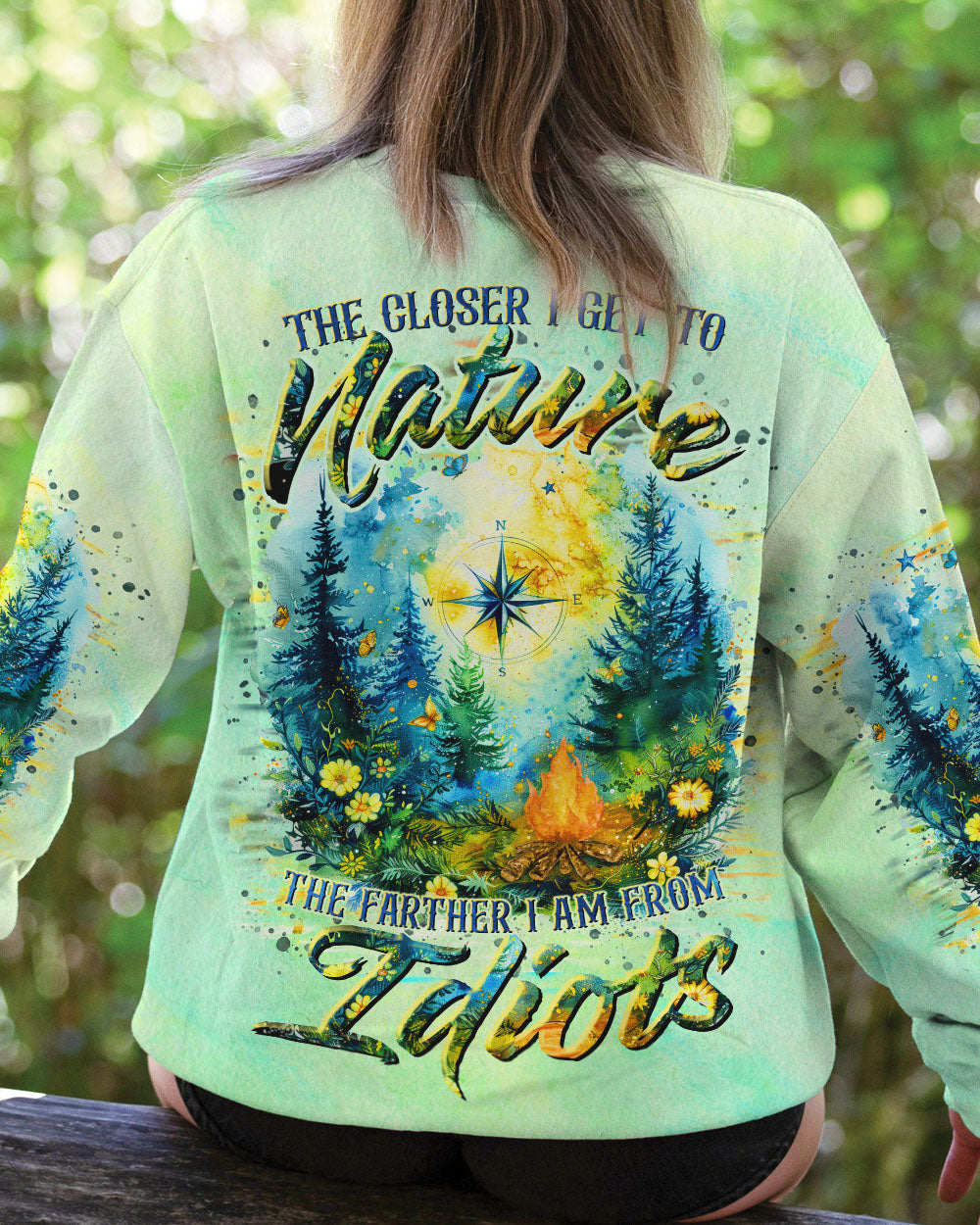THE CLOSER I GET TO NATURE COMPASS ALL OVER PRINT - TLTR1208244