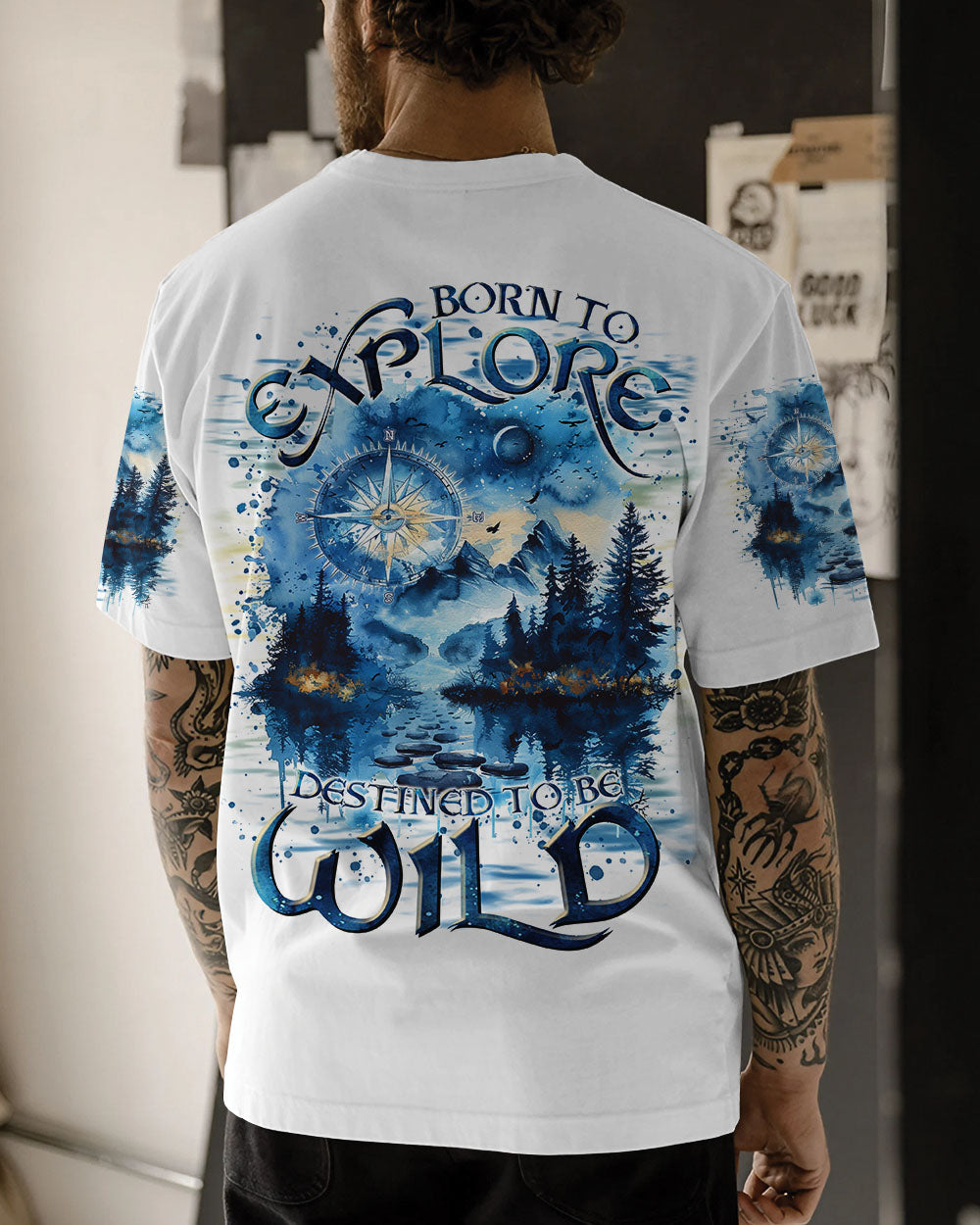 BORN TO EXPLORE DESTINED TO BE WILD ALL OVER PRINT - TLTR1410244