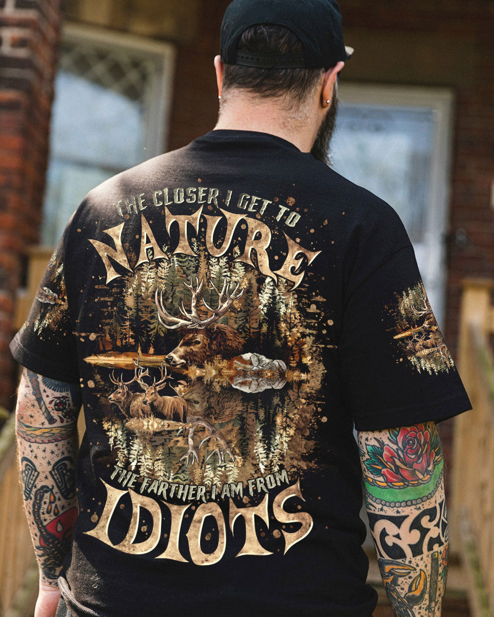 THE CLOSER I GET TO NATURE DEER HUNTING ALL OVER PRINT -  TLTR1511242